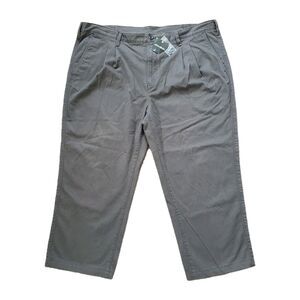 NWT 2015 Eddie Bauer Canvas Chino Size 44x26 Mens Gray 100% Cotton Pants Hiking